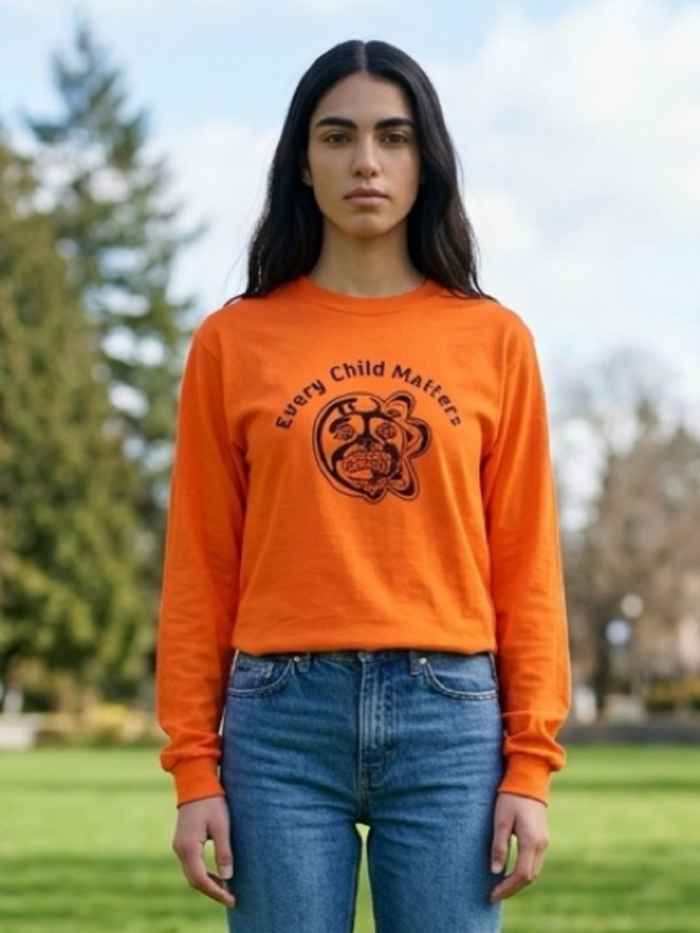PTP21 Orange Shirt Day Every Child Matters Long Sleeve Tee Unisex Size Medium
